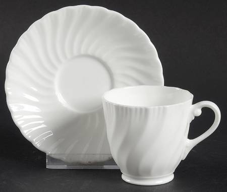 Snowflake Footed Demitasse Cup & Saucer Set