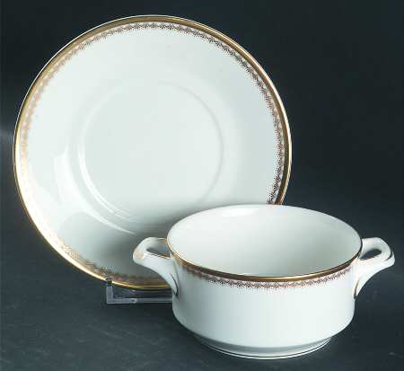 Somerset Flat Cream Soup Bowl & Saucer Set