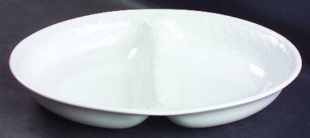 Somerset 12" Oval Divided Vegetable Bowl