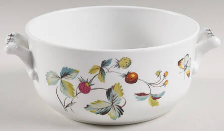 Strawberry Fair (Oven To Table, Bluetrim) 1.5 Qt Round Casserole No Lid