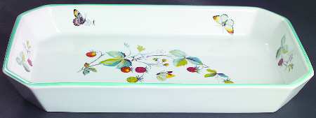 Strawberry Fair (Oven To Table, Bluetrim) 14" Rectangular Baker