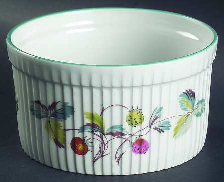 Strawberry Fair (Oven To Table, Bluetrim) 5" Souffle