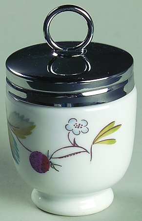 Strawberry Fair (Oven To Table, Bluetrim) Egg Coddler & Lid