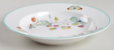 Strawberry Fair (Oven To Table, Bluetrim) Large Rim Soup Bowl