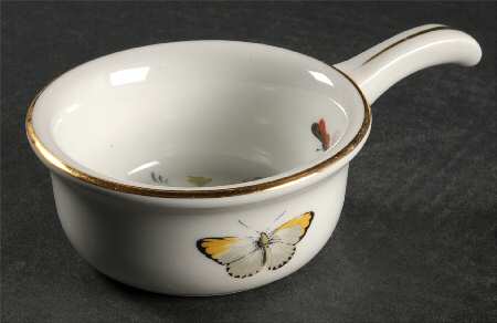 Strawberry Fair (Bone, Coupe, Smooth, Gold) Open Individual Casserole