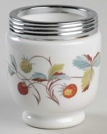 Strawberry Fair (Bone, Coupe, Smooth, Gold) King Size Egg Coddler No Lid