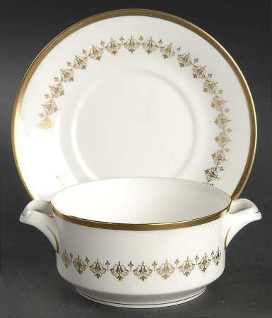Summer Morning Flat Cream Soup Bowl & Saucer Set