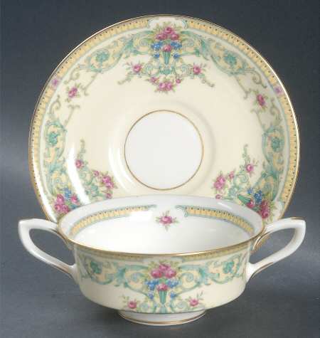 Sussex Footed Cream Soup Bowl & Saucer Set