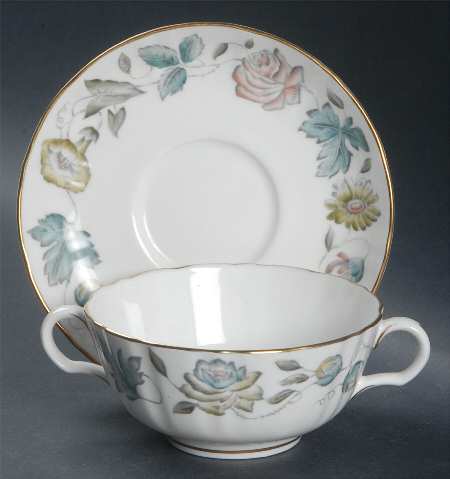 Sylvan Footed Cream Soup Bowl & Saucer Set