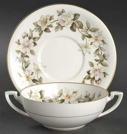 Torquay Flat Cream Soup Bowl & Saucer Set