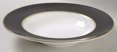 Ventura Black Large Rim Soup Bowl
