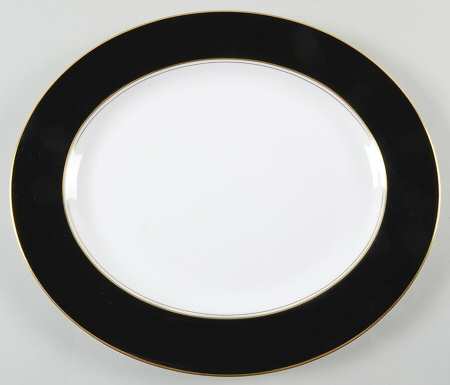Ventura Black 13" Oval Serving Platter