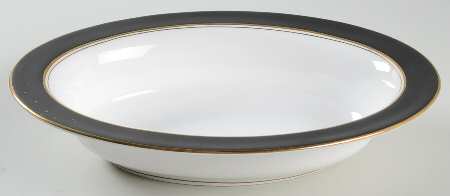 Ventura Black 10" Oval Vegetable Bowl