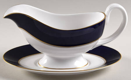 Ventura Cobalt Blue Gravy Boat & Underplate