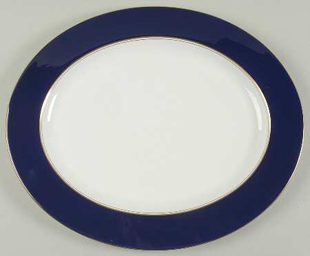 Ventura Cobalt Blue 15" Oval Serving Platter