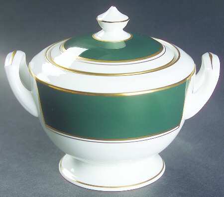 Ventura Dark Green Sugar Bowl & Lid