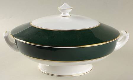 Ventura Dark Green Round Covered Vegetable