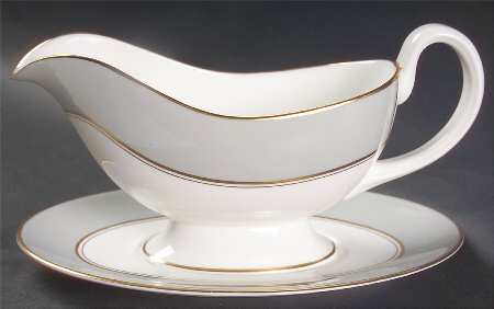 Ventura Grey Gravy Boat & Underplate