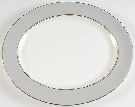 Ventura Grey 15" Oval Serving Platter