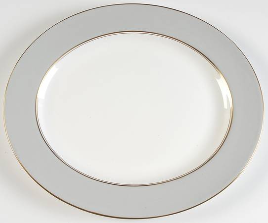 Ventura Grey 13" Oval Serving Platter