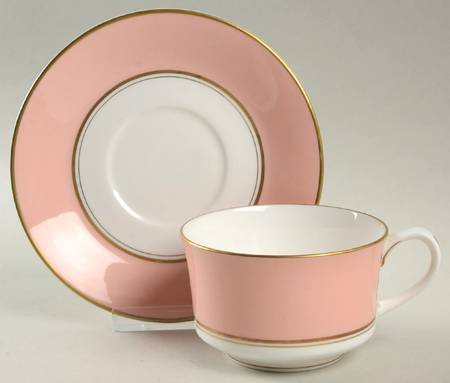 Ventura Rose Flat Cup & Saucer Set