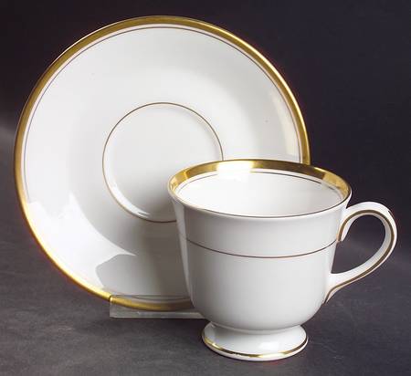 Viceroy (Gold Trim) Footed Cup & Saucer Set