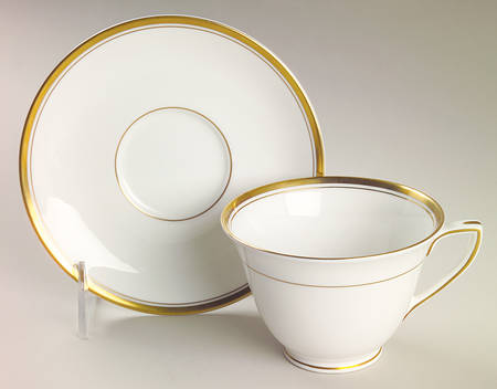 Viceroy (Gold Trim) Footed Cup & Saucer Set