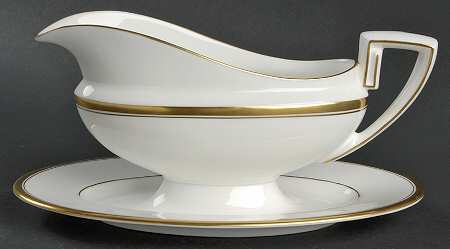 Viceroy (Gold Trim) Gravy Boat with Attached Underplate