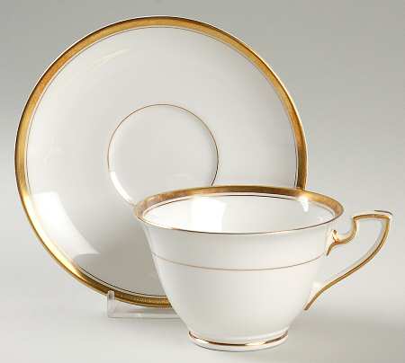 Viceroy (Gold Trim) Footed Cup & Saucer Set