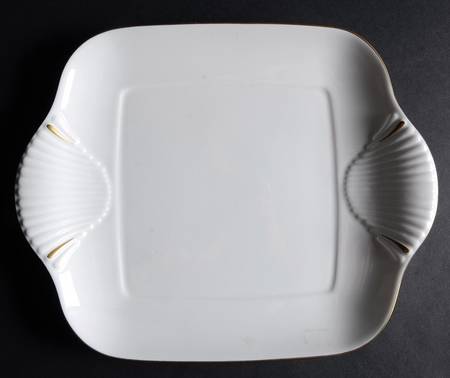 Viceroy (Gold Trim) Square Handled Cake Plate
