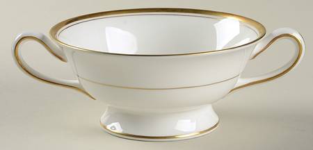 Viceroy (Gold Trim) Footed Cream Soup Bowl