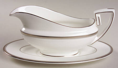 Viceroy (Platinum Trim) Gravy Boat & Underplate
