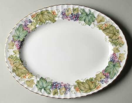 Vine Harvest 15" Oval Serving Platter