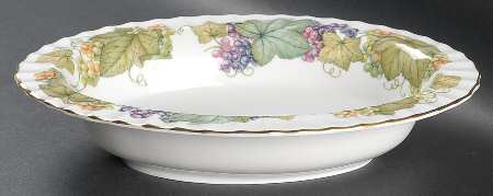 Vine Harvest 10" Oval Vegetable Bowl