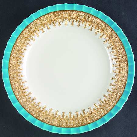 W1960 Turquoise Luncheon Plate