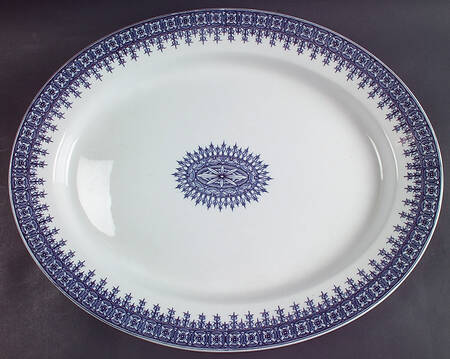 W2088 (No Trim) 17" Oval Serving Platter