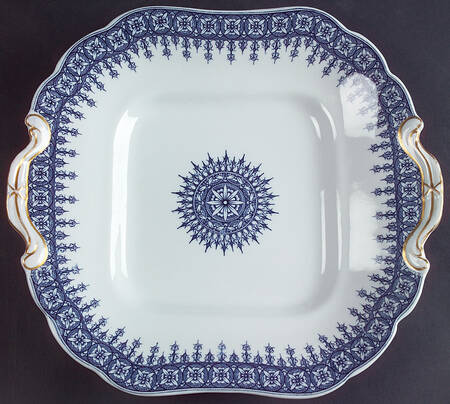 W2088 (No Trim) Square Handled Cake Plate