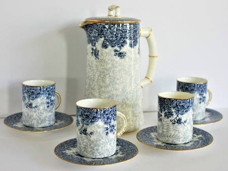 W2297 (Blue) Chocolate Cup & Saucer Set