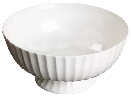 Warmstry White Large Footed Salad Serving Bowl