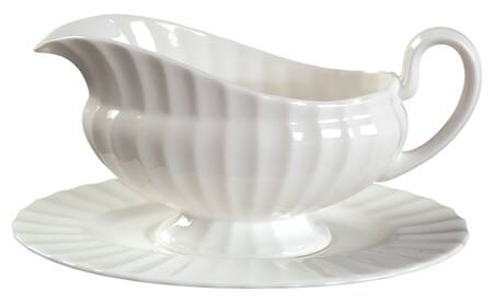Warmstry White Gravy Boat & Underplate