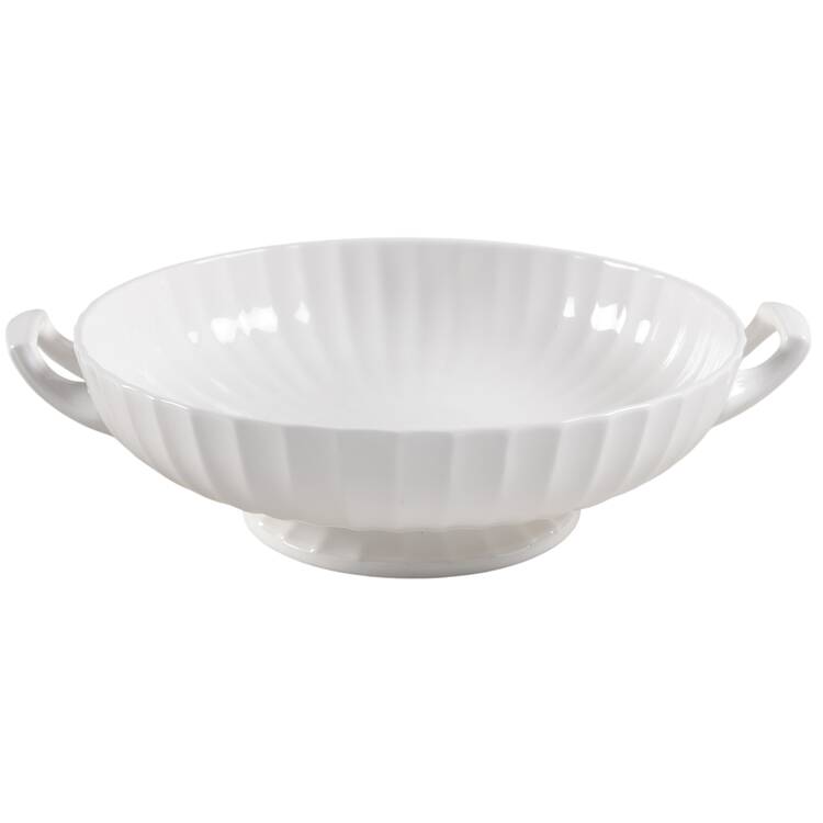 Warmstry White Round Vegetable No Lid