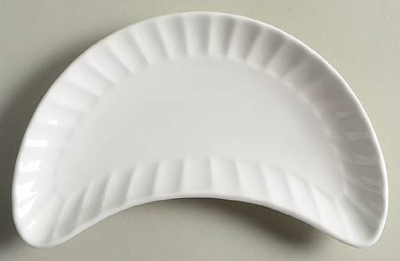 Warmstry White Crescent Salad Plate