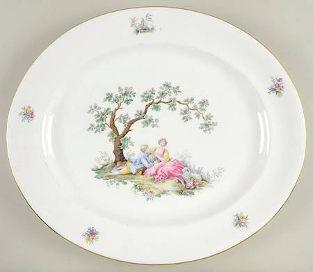 Watteau 17" Oval Serving Platter