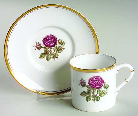 Williamson Flower Flat Demitasse Cup & Saucer Set