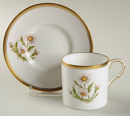 Williamson Flower Flat Demitasse Cup & Saucer Set