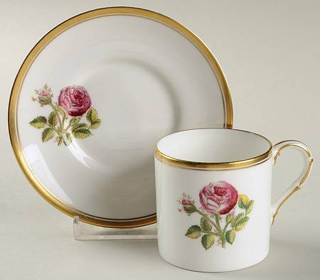 Williamson Flower Flat Demitasse Cup & Saucer Set