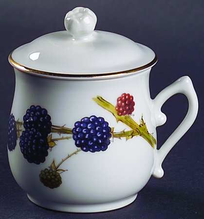 Wild Harvest (Gold Trim) 2 Pc Pot de Creme w/Lid & Base