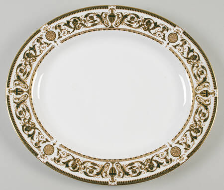 Windsor (Newer, Gold Trim) 13" Oval Serving Platter
