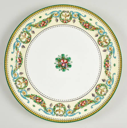 Windsor (Older, Green Trim) Chop Plate (Round Platter)