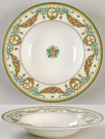 Windsor (Older, Green Trim) Rim Soup Bowl